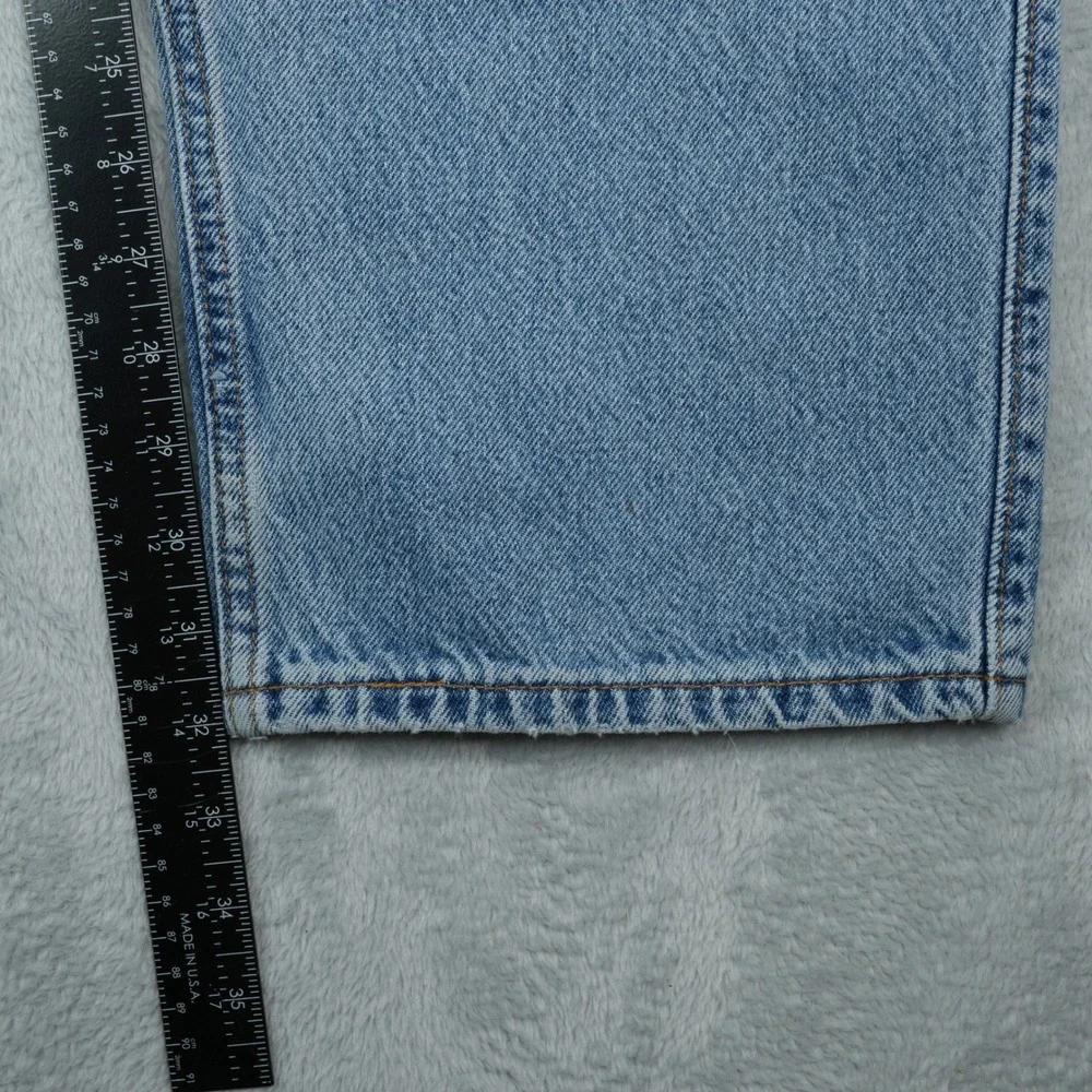 Vintage Levis 545‎ Jeans Mens Blue 42x32 Loose Fit Distressed Brown Tab 90s 1998